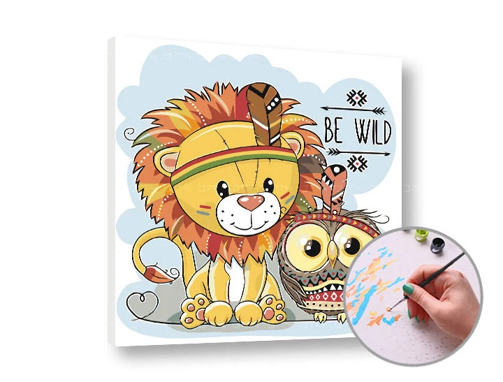Paint by Numbers Lion - ниска трудност