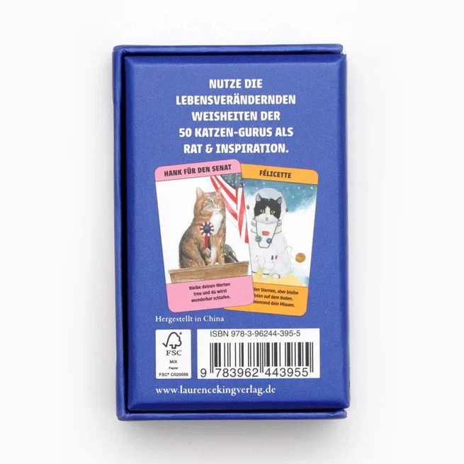 Kartenset "Katzen-Gurus" Mini | Lustiges Spiel für Katzenliebhaber