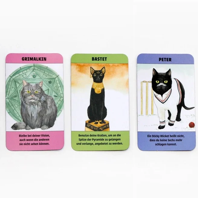Kartenset "Katzen-Gurus" Mini | Lustiges Spiel für Katzenliebhaber