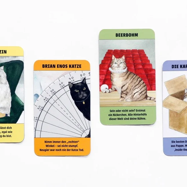 Kartenset "Katzen-Gurus" Mini | Lustiges Spiel für Katzenliebhaber