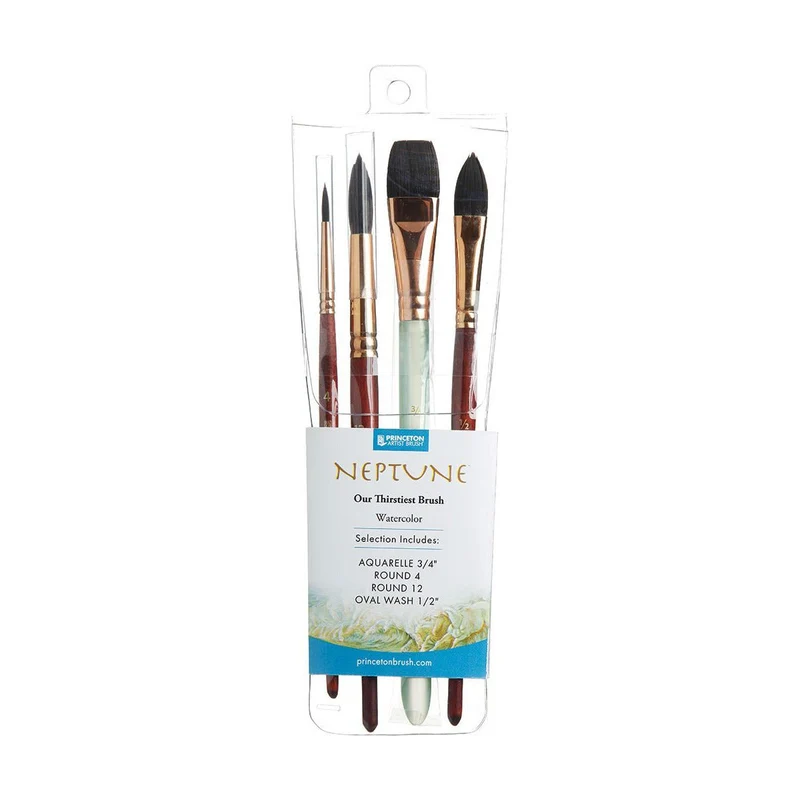 Set pennelli PRINCETON Neptune per acquerello - set da 4 pezzi