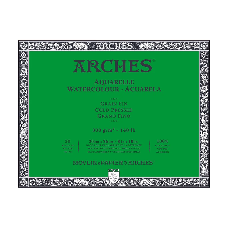 Акварелен блок ARCHES CP естествено бял 300 g/m² – 20 листа