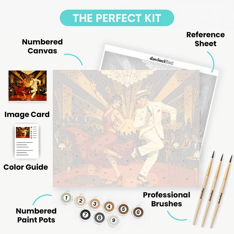 Art Deco Jazz Dance - Paint by Numbers Kit