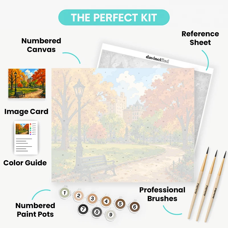 Rittenhouse Square Autumn - Paint by Numbers Kit