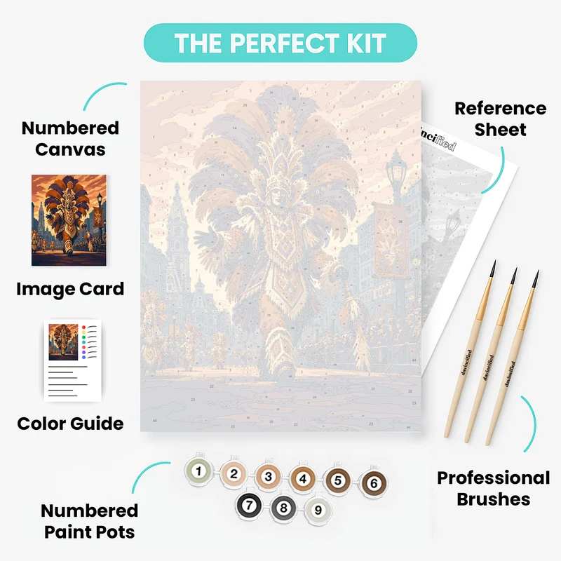 Mummers Parade Plumes - Paint by Numbers Kit