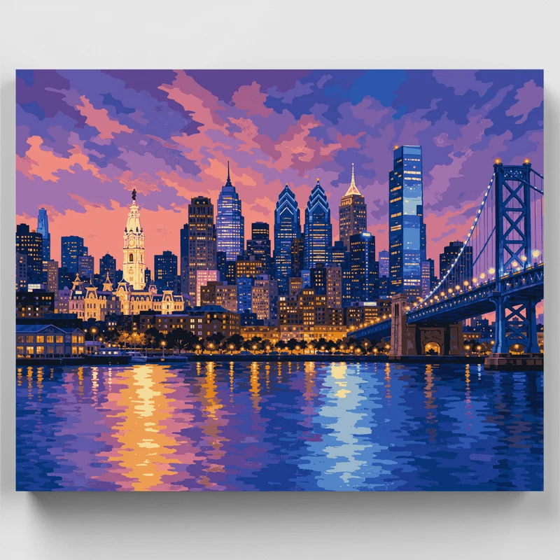 Delaware River Twilight - Paint by Numbers Kit