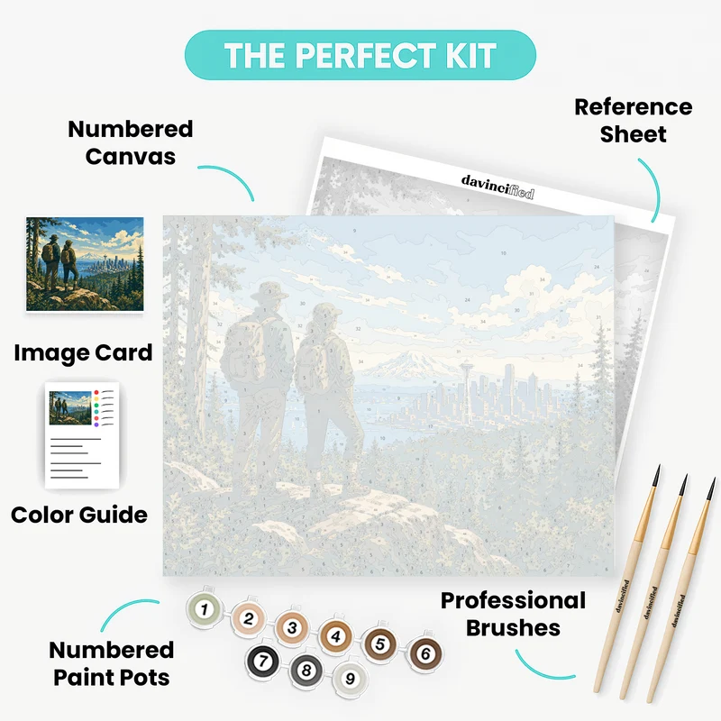 Ridge Above Seattle - Paint by Numbers Kit