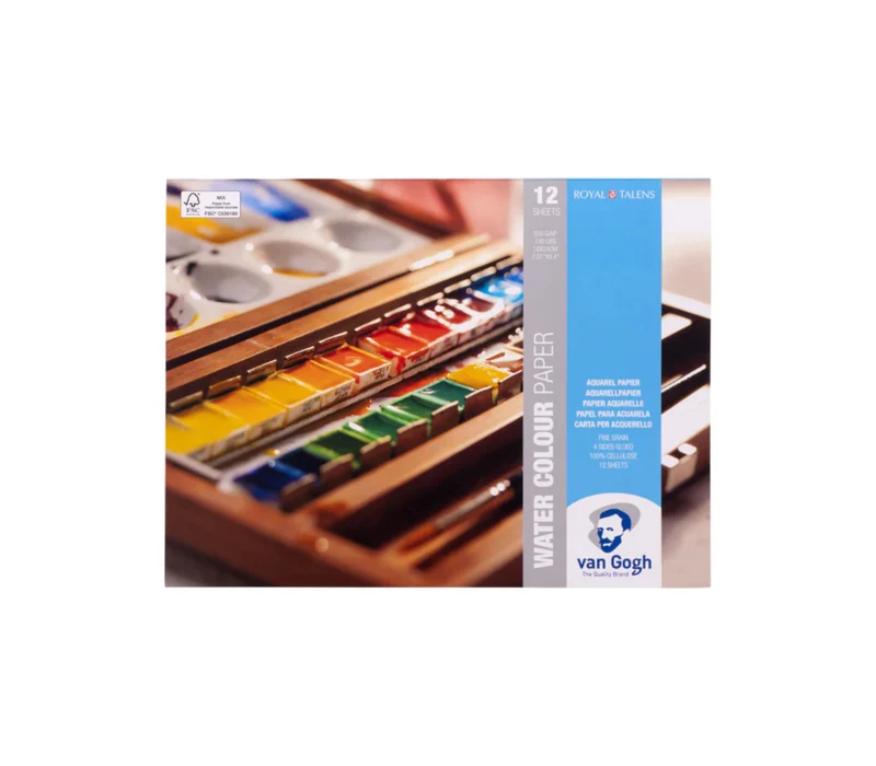 VAN GOGH Aquarellpapierblock 12 Blatt 300gr weiß