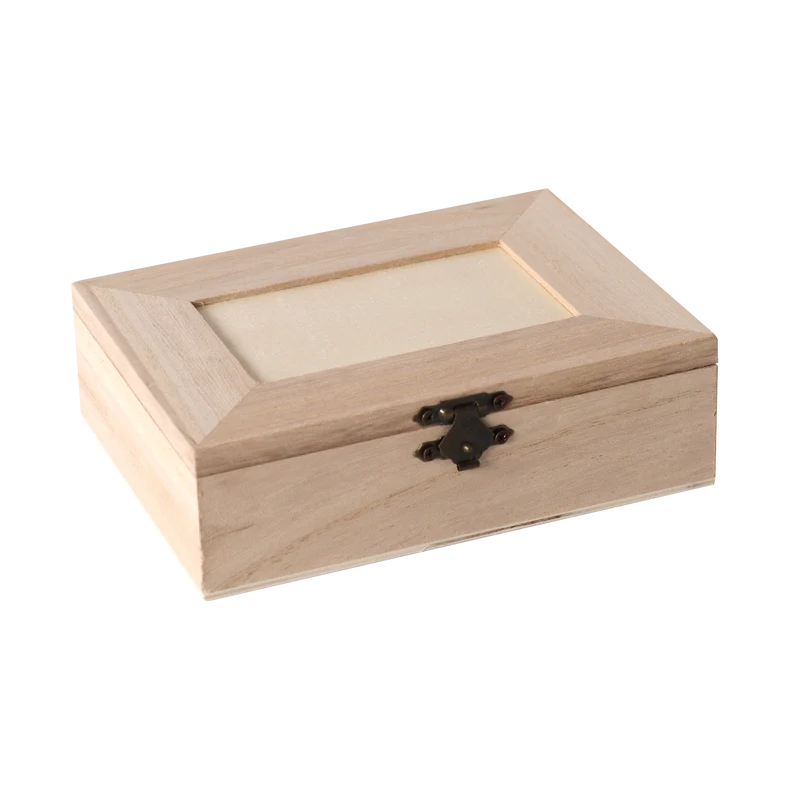 Drevená krabička so 4 priehradkami Pentart 14 x 10 x 3,5 cm