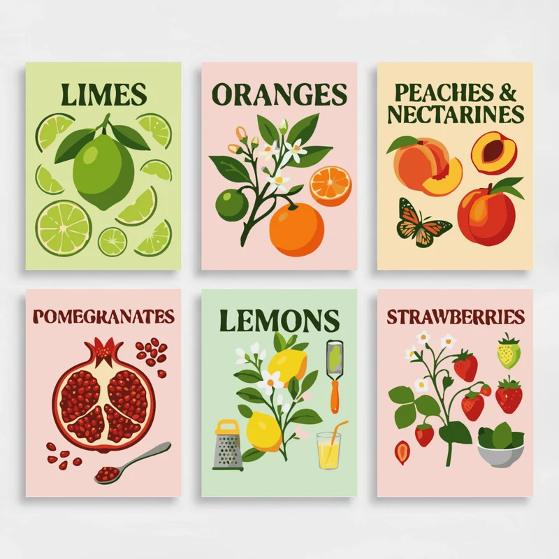 Fresh Fruit Garden - Mini Paint by Numbers Set