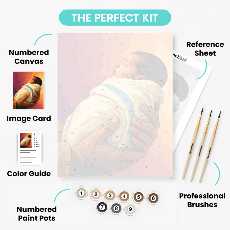 Newborn in Loving Hands - Paint by Numbers Kit