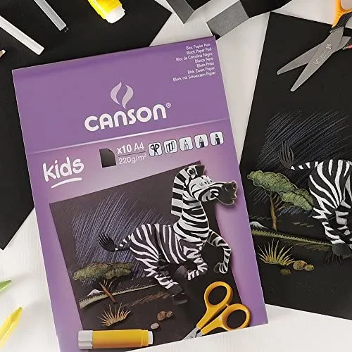 Album da disegno per bambini CANSON Kids 220 g - 10 fogli, 24 x 32 cm, incollato