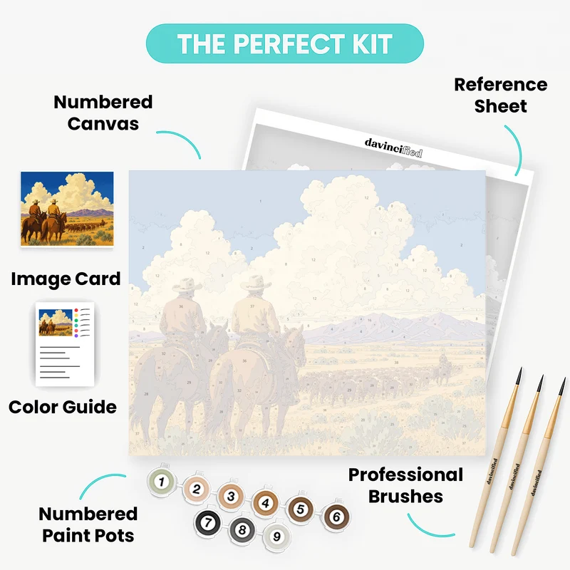 American Cattle Drive - Paint by Numbers Kit