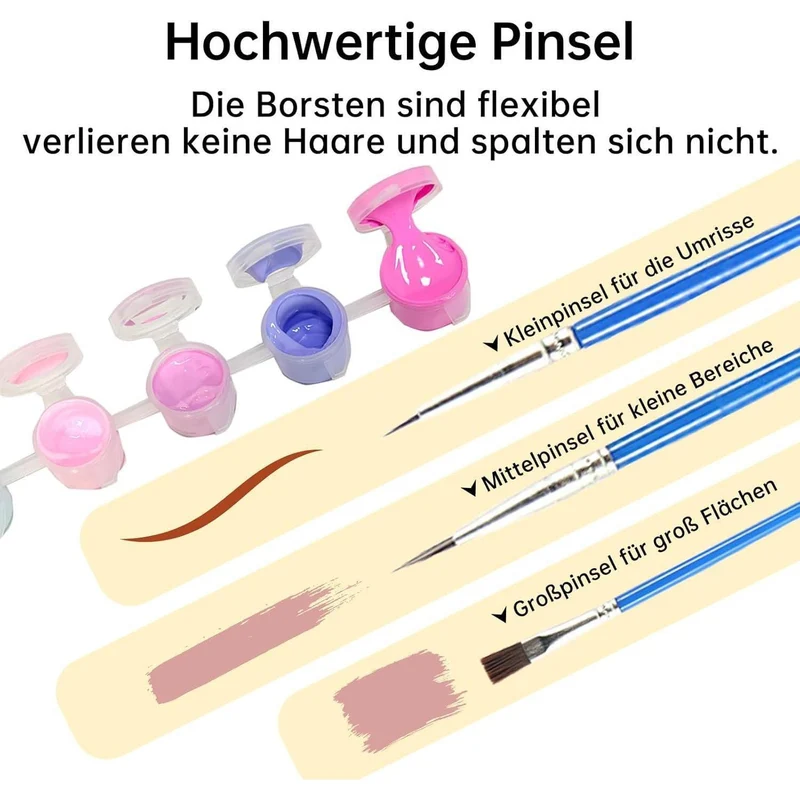 Einhorn Malen Nach Zahlen für Kinder & Erwachsene Anfänger