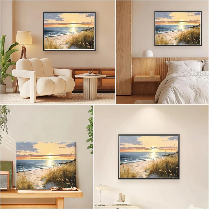 Malen nach Zahlen Landschaft mit Rahmen – DIY Ölgemälde Set