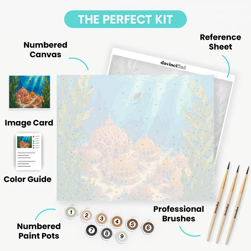 Mermaid's Underwater Kingdom - Paint by Numbers Kit