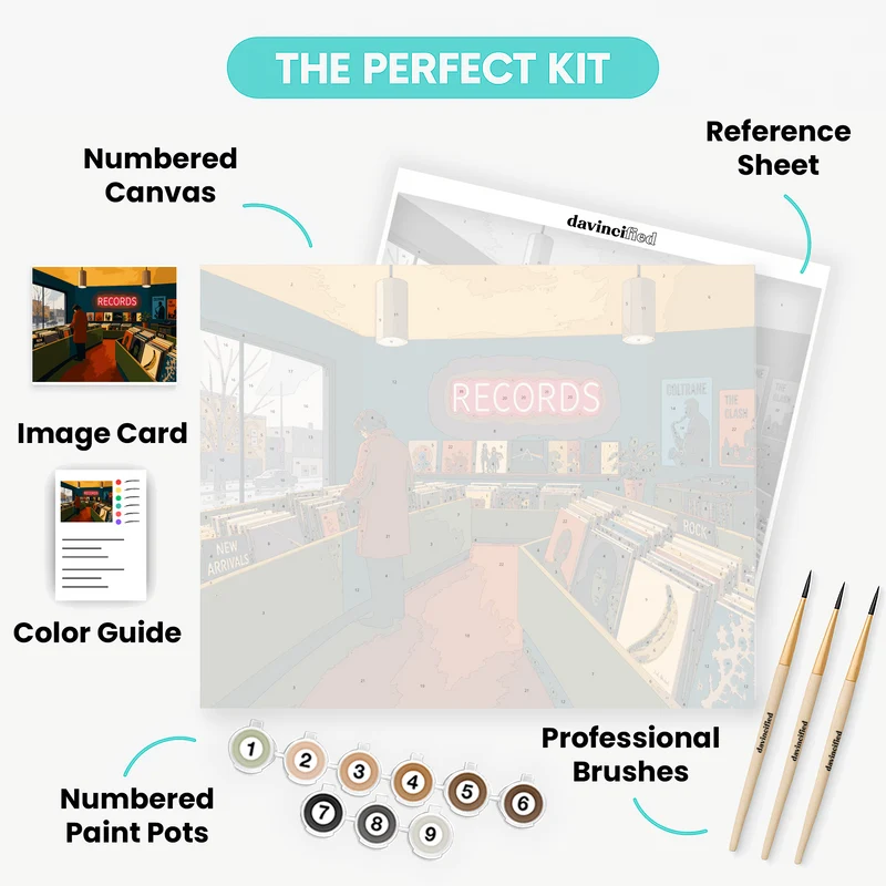 Vinyl Record Shop - Paint by Numbers Kit