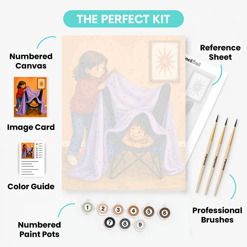 Blanket Fort Fun - Paint by Numbers Kit