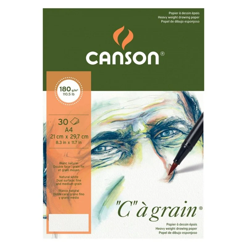 Скицник със спирала Canson C a grain 180 g A3 финозърнест, 30 листа