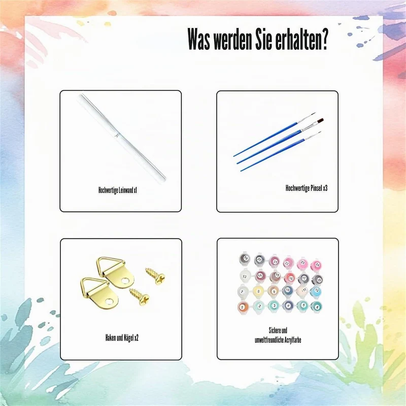 Malen nach Zahlen Erwachsene – Heißluftballon DIY Set