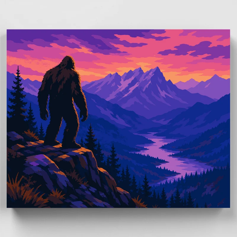 Bigfoot at Twilight Ridge - Paint by Numbers Kit