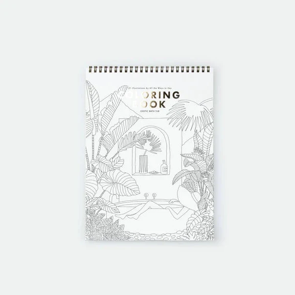 Malbuch “Exotic Bathtub” | Entspannte Kreativmomente | ALL THE WAYS TO SAY