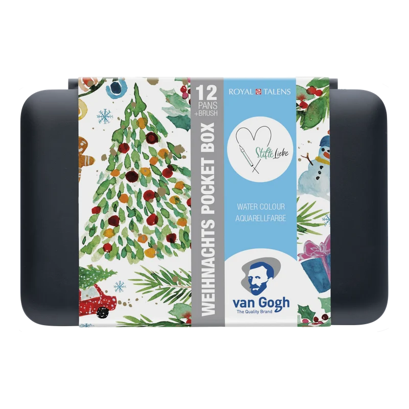 Weihnachts Aquarell Pocket Box VAN GOGH x STIFTELIEBE