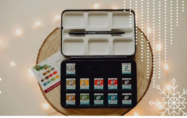 Weihnachts Aquarell Pocket Box VAN GOGH x STIFTELIEBE