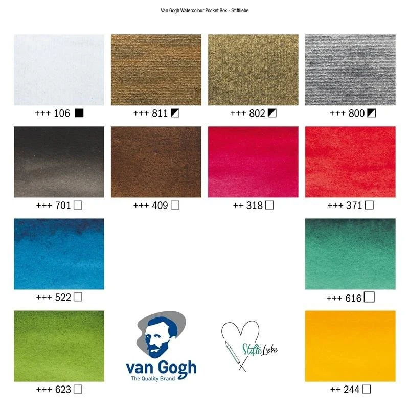 Weihnachts Aquarell Pocket Box VAN GOGH x STIFTELIEBE