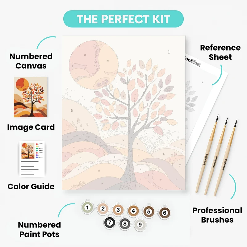 Boho Autumn Tree - Paint by Numbers Kit
