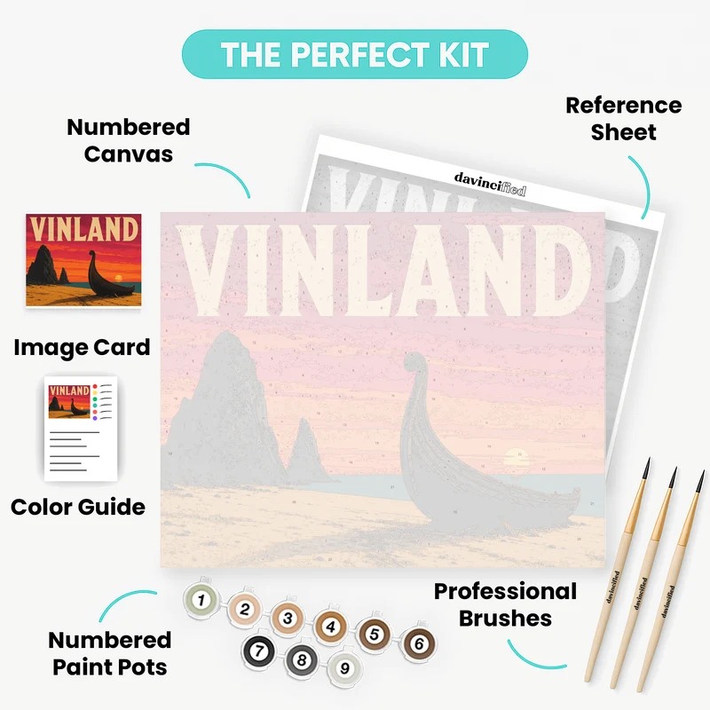 Vinland Viking Shore - Paint by Numbers Kit