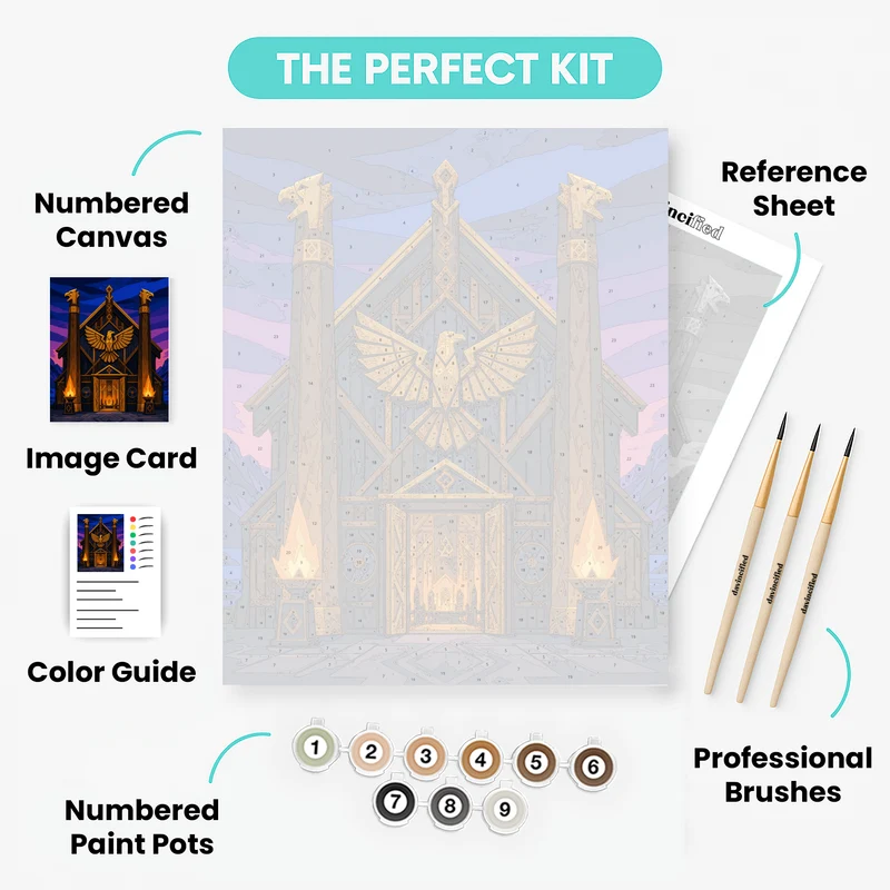 Viking Longhouse Sanctuary - Paint by Numbers Kit