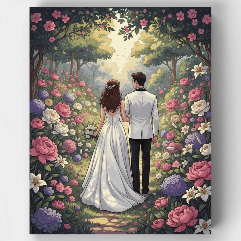 Garden Wedding Walk - Paint by Numbers Kit