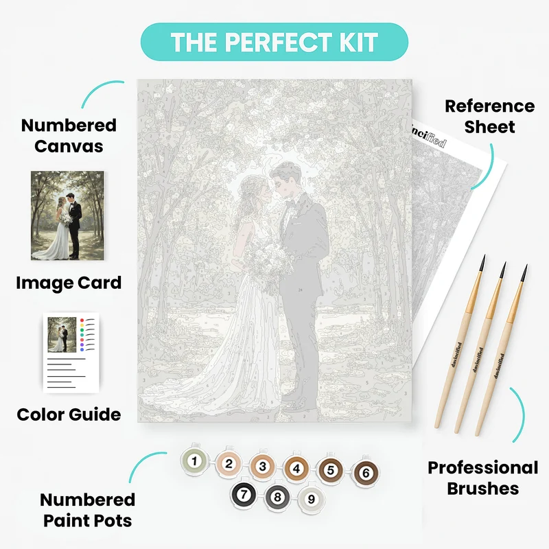 Enchanted Forest Wedding - Paint by Numbers Kit