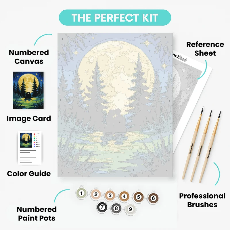 Full Moon Forest Date Night - Paint by Numbers Kit