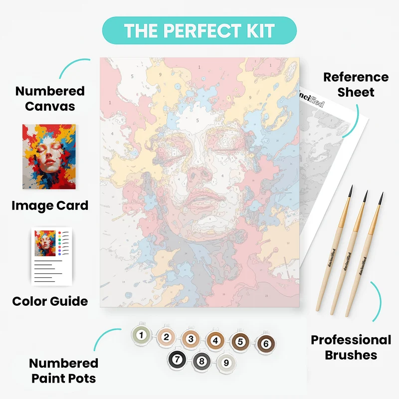 Colorful Mind Explosion - Paint by Numbers Kit