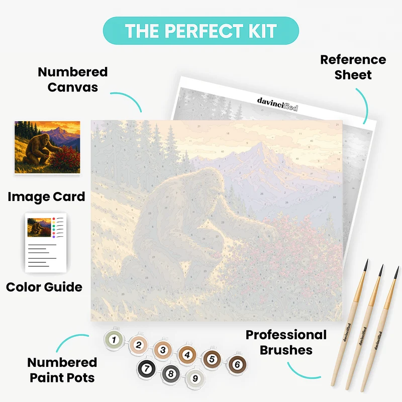 Bigfoot's Berry Harvest - Paint by Numbers Kit