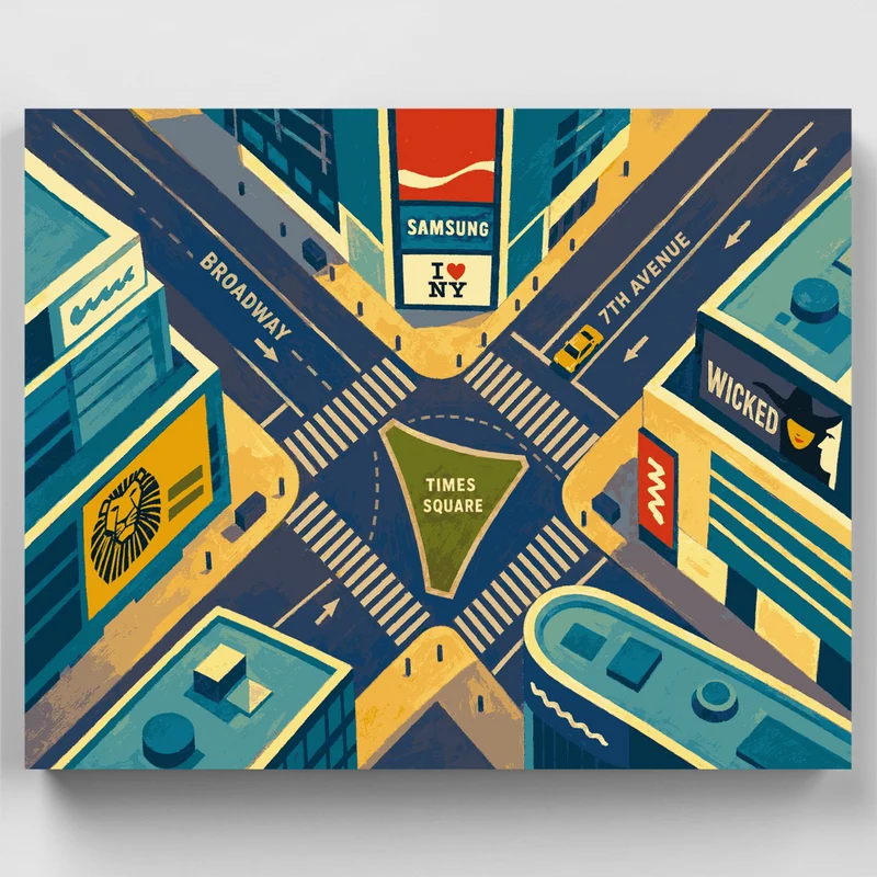 Times Square Bow-Tie - Paint by Numbers Kit