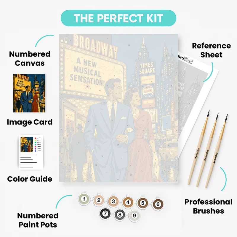 Broadway Marquee Romance - Paint by Numbers Kit