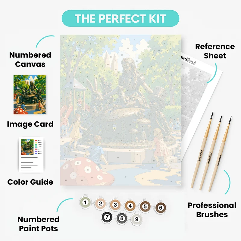 Alice in Wonderland Bronze - Paint by Numbers Kit