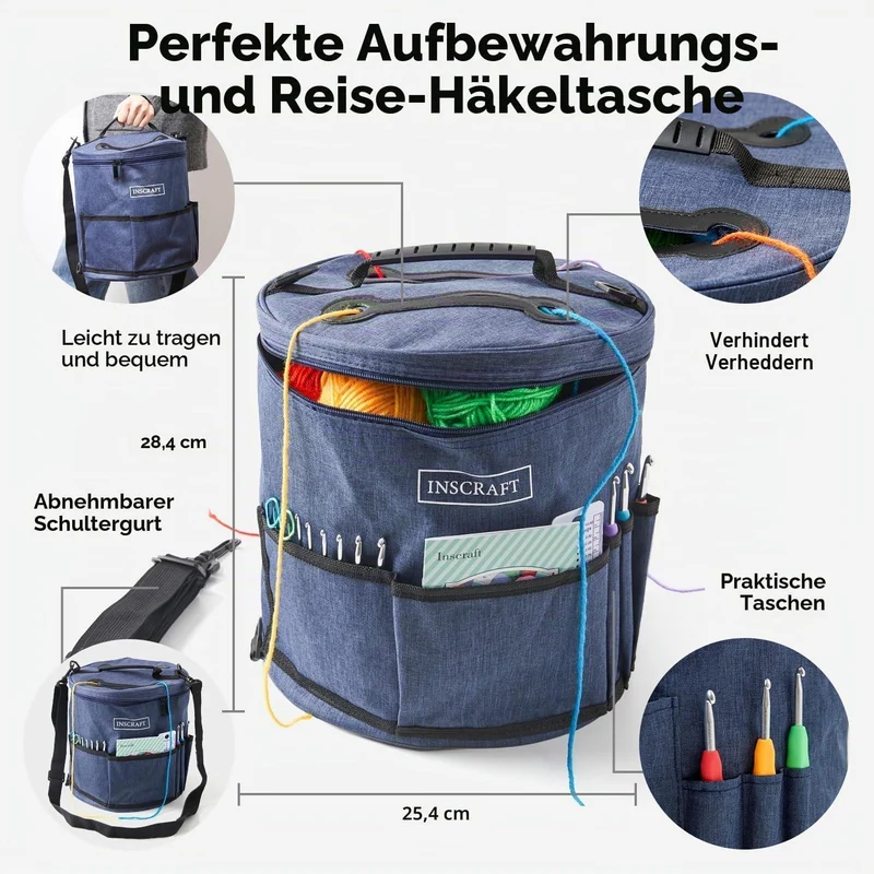 Häkelset für Anfänger mit 24 Farben & Zubehör