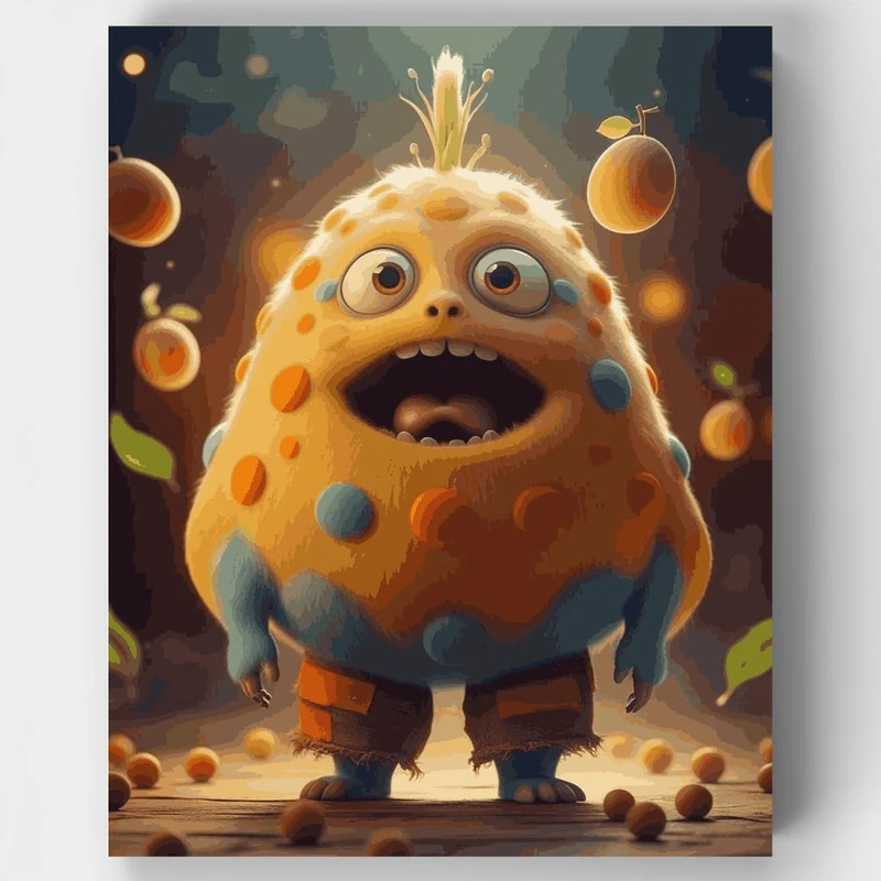 Bumpy the Fruit Monster - Paint by Numbers Kit