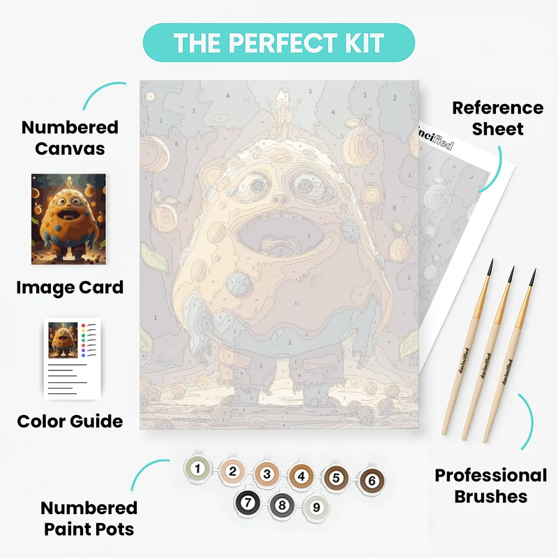 Bumpy the Fruit Monster - Paint by Numbers Kit