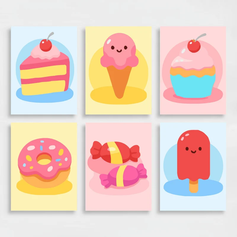 Sweet Treats Delight - Mini Paint by Numbers Set