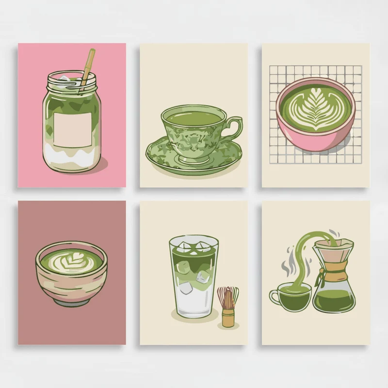 Matcha Moments - Mini Paint by Numbers Set