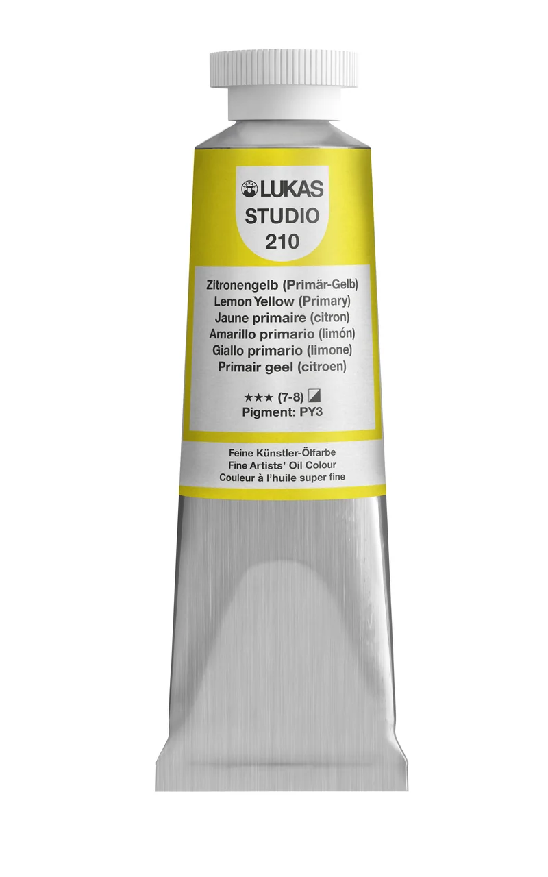 LUKAS STUDIO Ölfarbe - 0210 Zitronengelb (Primär-Gelb) (37/75/200ml)