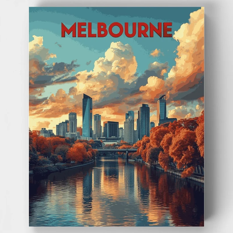 Melbourne - Paint by Numbers Kit