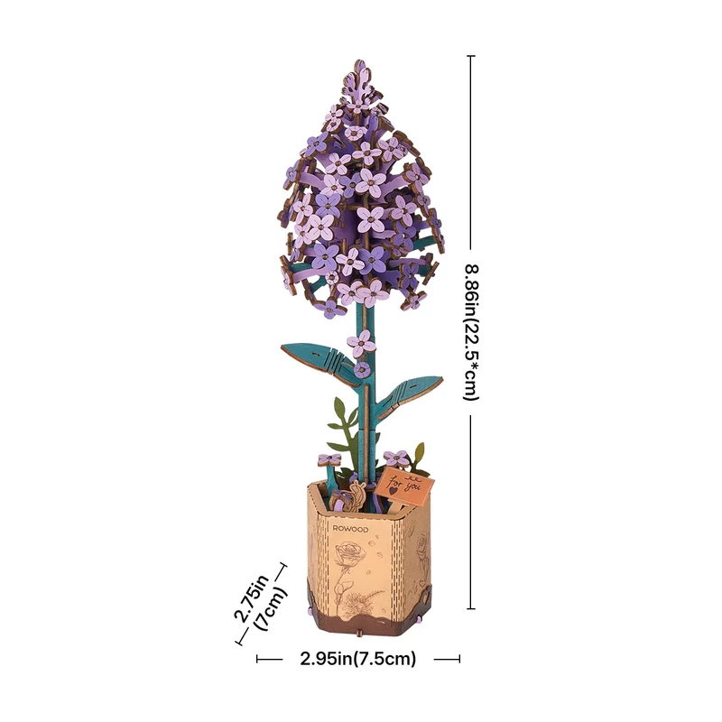 DIY-Blume „Lilac“ | Zarte Holzblume | Rolife