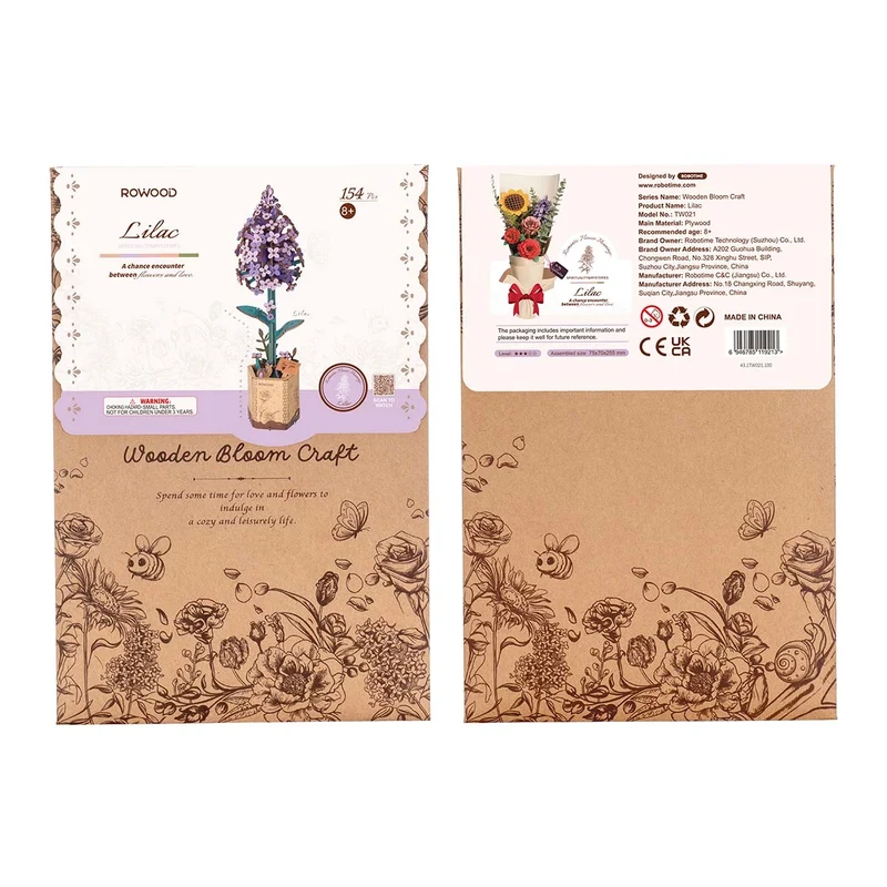 DIY-Blume „Lilac“ | Zarte Holzblume | Rolife