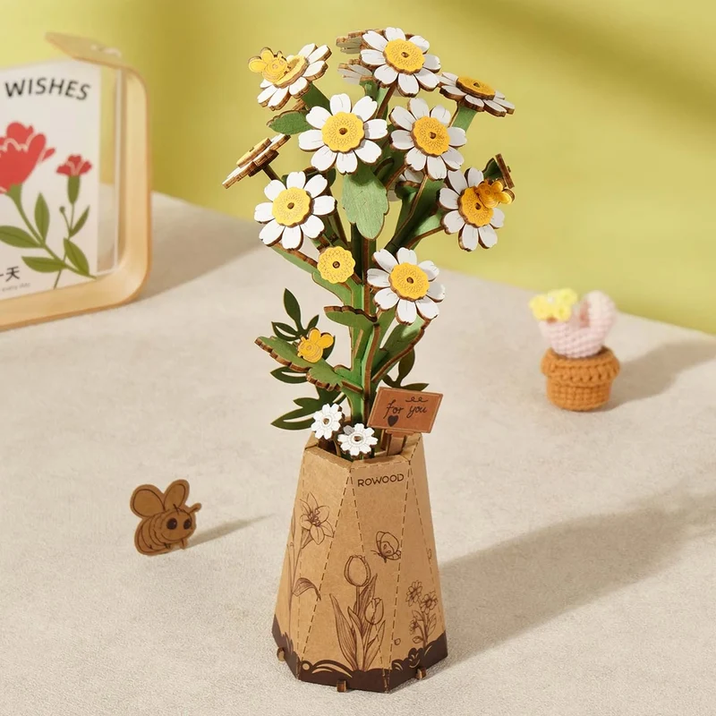 DIY-Blume „Chamomile“ | Verspielte Holzblume | Rolife